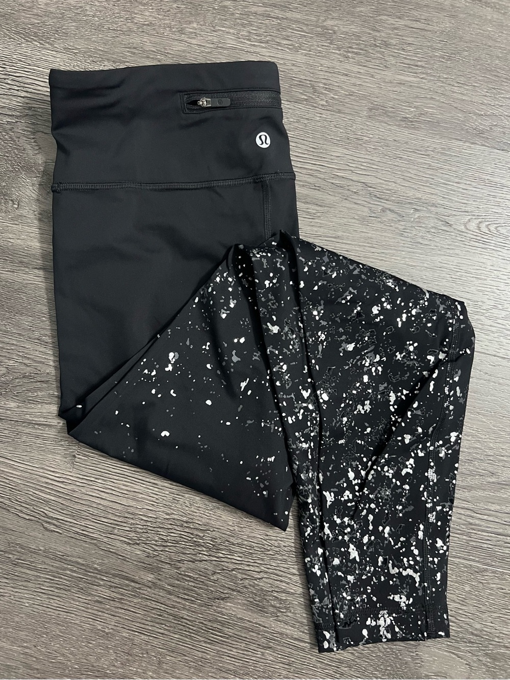 Lululemon Speed Wunder Tight 28" *Speckle Shine Black / Deep Coal / Silver